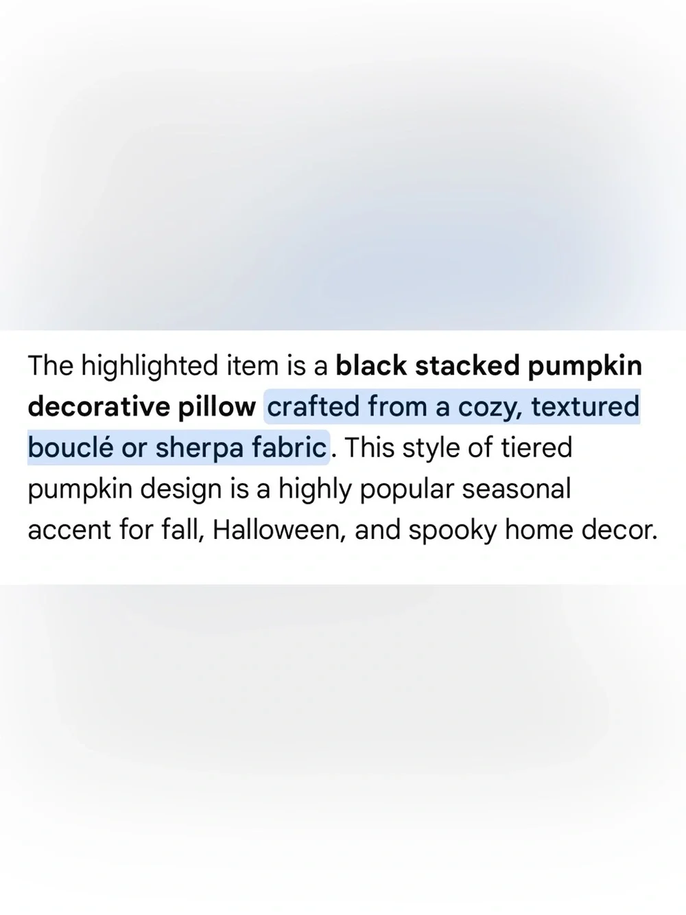Halloween Stacked Pumpkin Pillow Decor in Black White Soft Boucle Sherpa Fabric